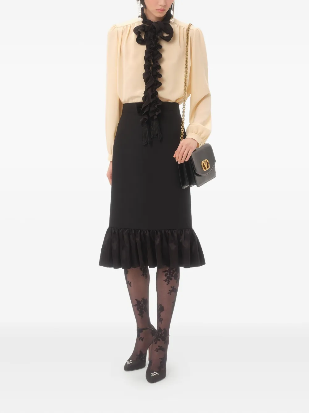 Valentino Garavani Zijden blouse Beige