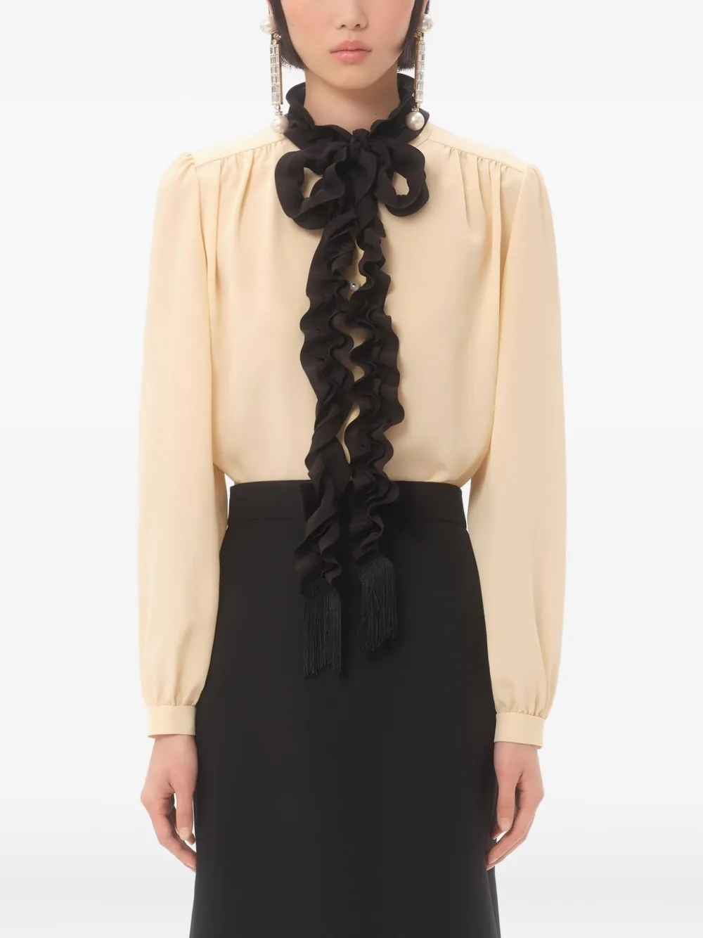 Valentino Garavani Zijden blouse Beige