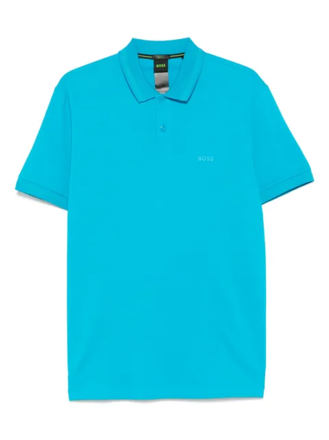 BOSS stripe-trim polo shirt