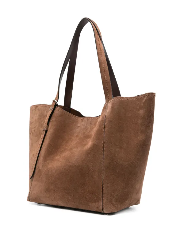 【レア】Max Mara CalfHair Suede leather tote Max Mara Large Suede Tote Bag | Brown | FARFETCH