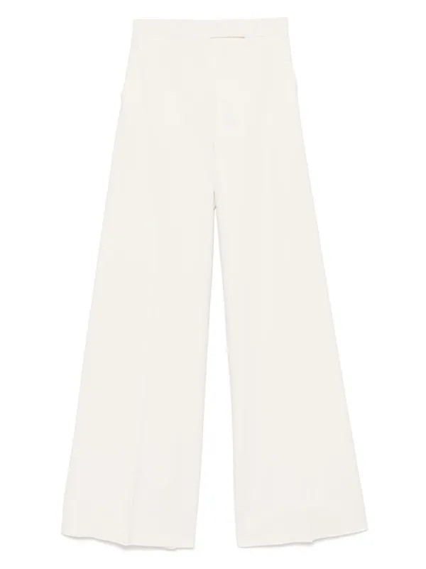 Max Mara 25SS パンツ ホワイト系 Made In Italy MAX MARA☆25SS ラウケ リネン ワイドパンツ【国内・関税込