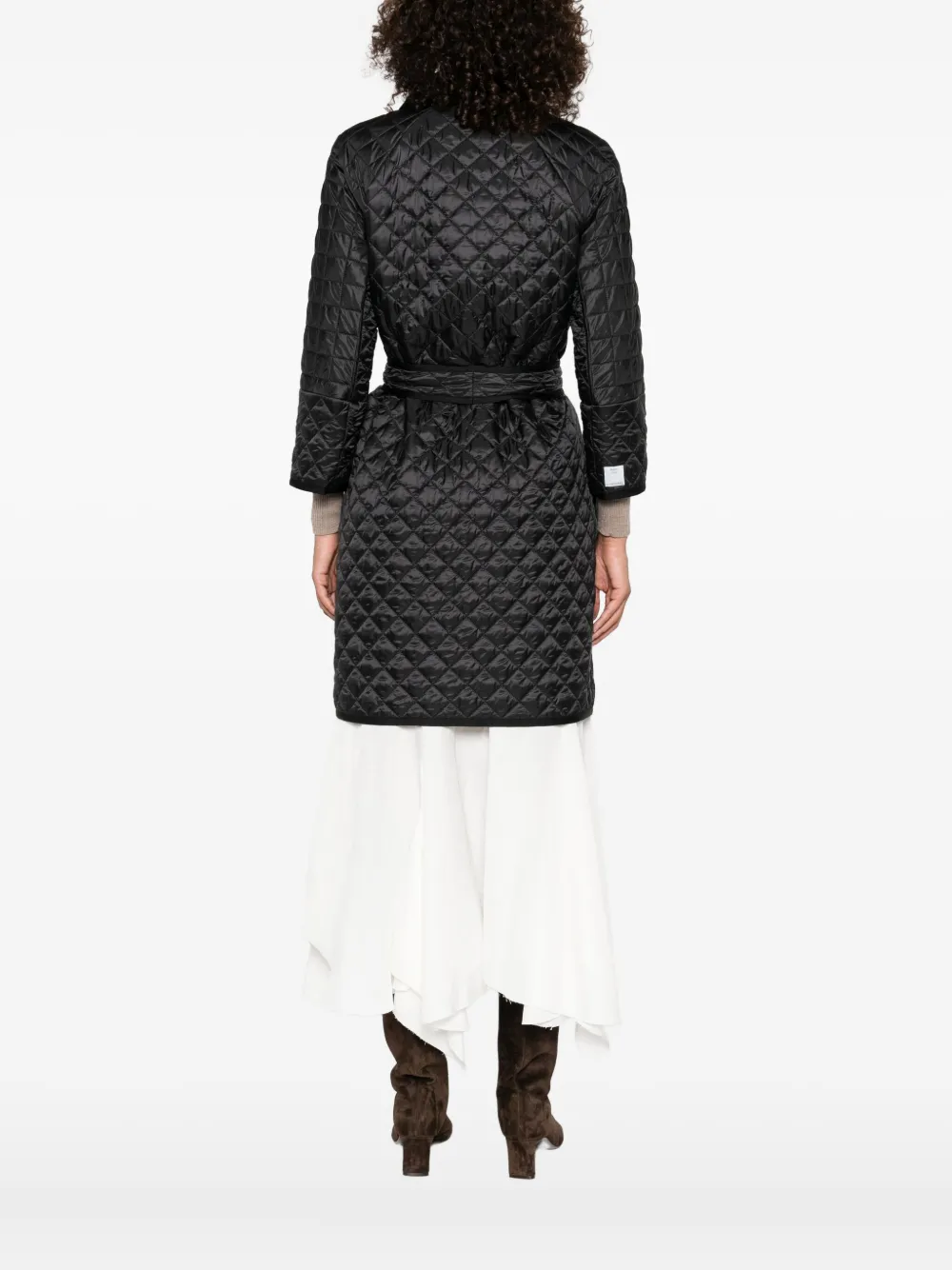Max Mara Arianna quilted coat Zwart