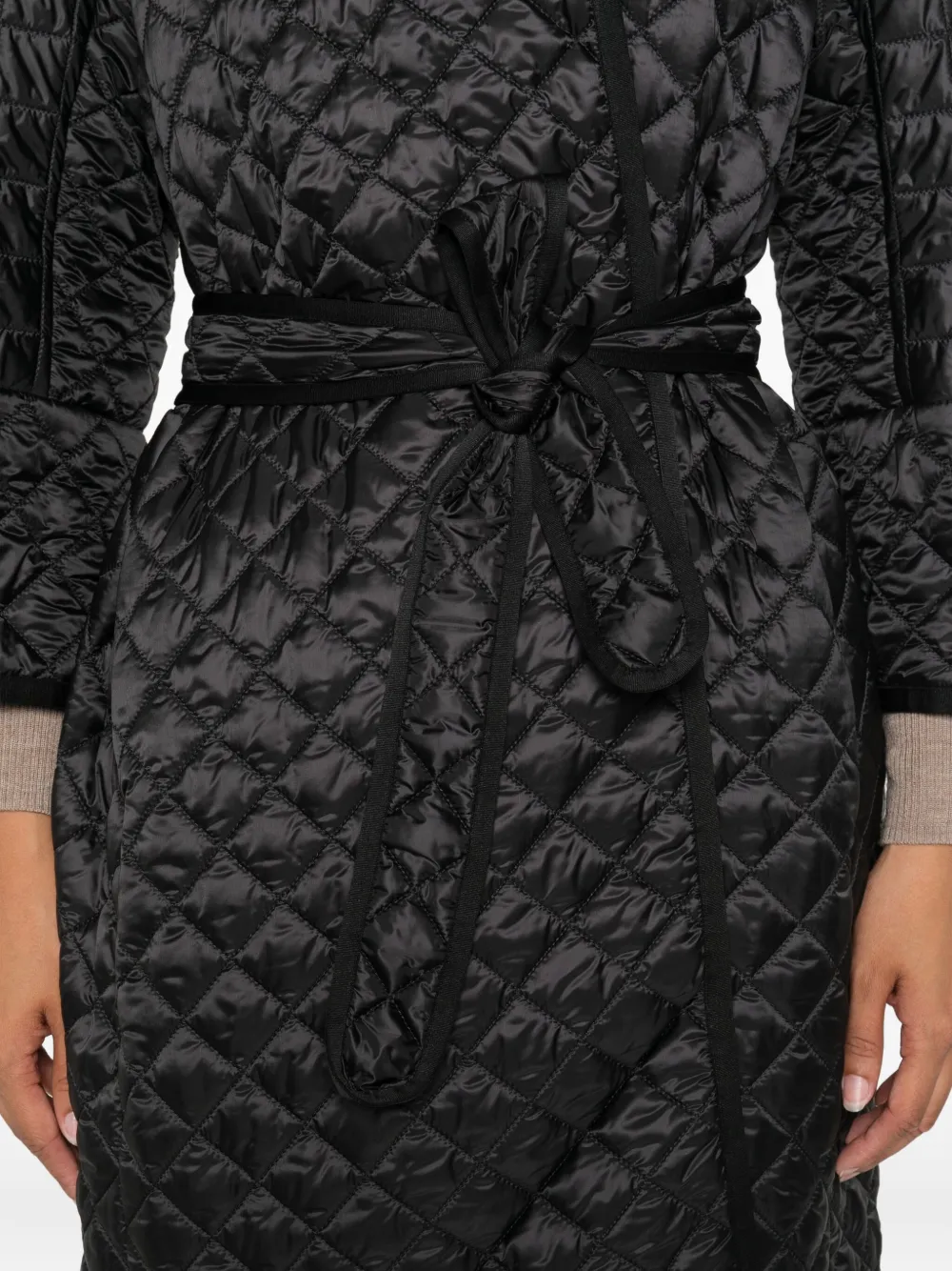 Max Mara Arianna quilted coat Zwart