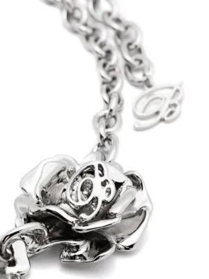 Y2Kテイスト【Blumarine】ブルマリン チャーム ネックレス BLUE LILAC BLOOM NECKLACE(2JN1099)K10 ネックレス｜スター
