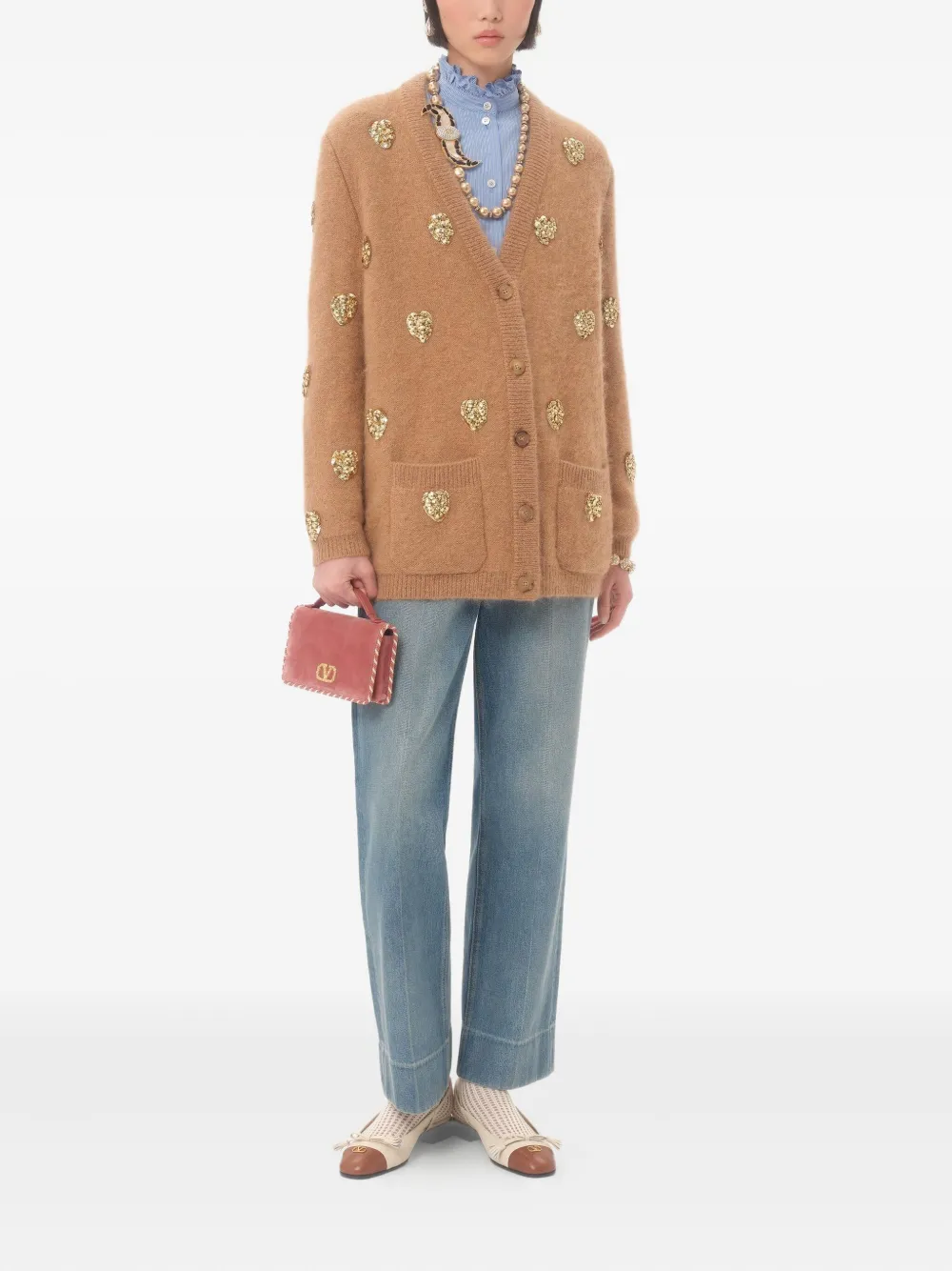 Valentino Garavani ruffle-trim striped shirt | Shirts | Image 2