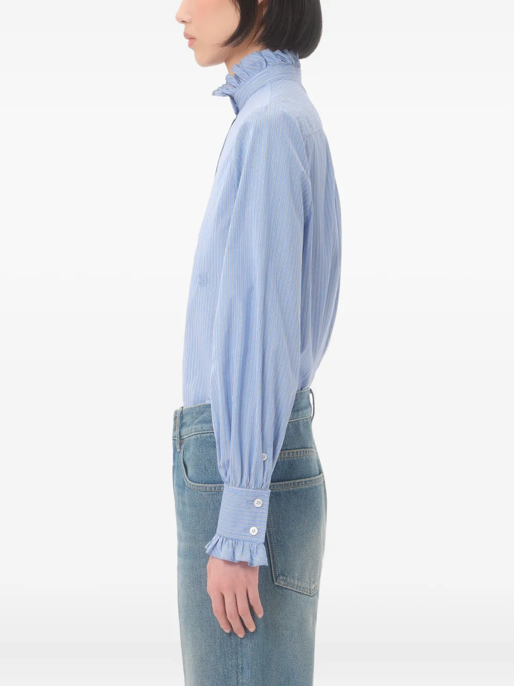 Valentino Garavani Blouse met ruches Blauw