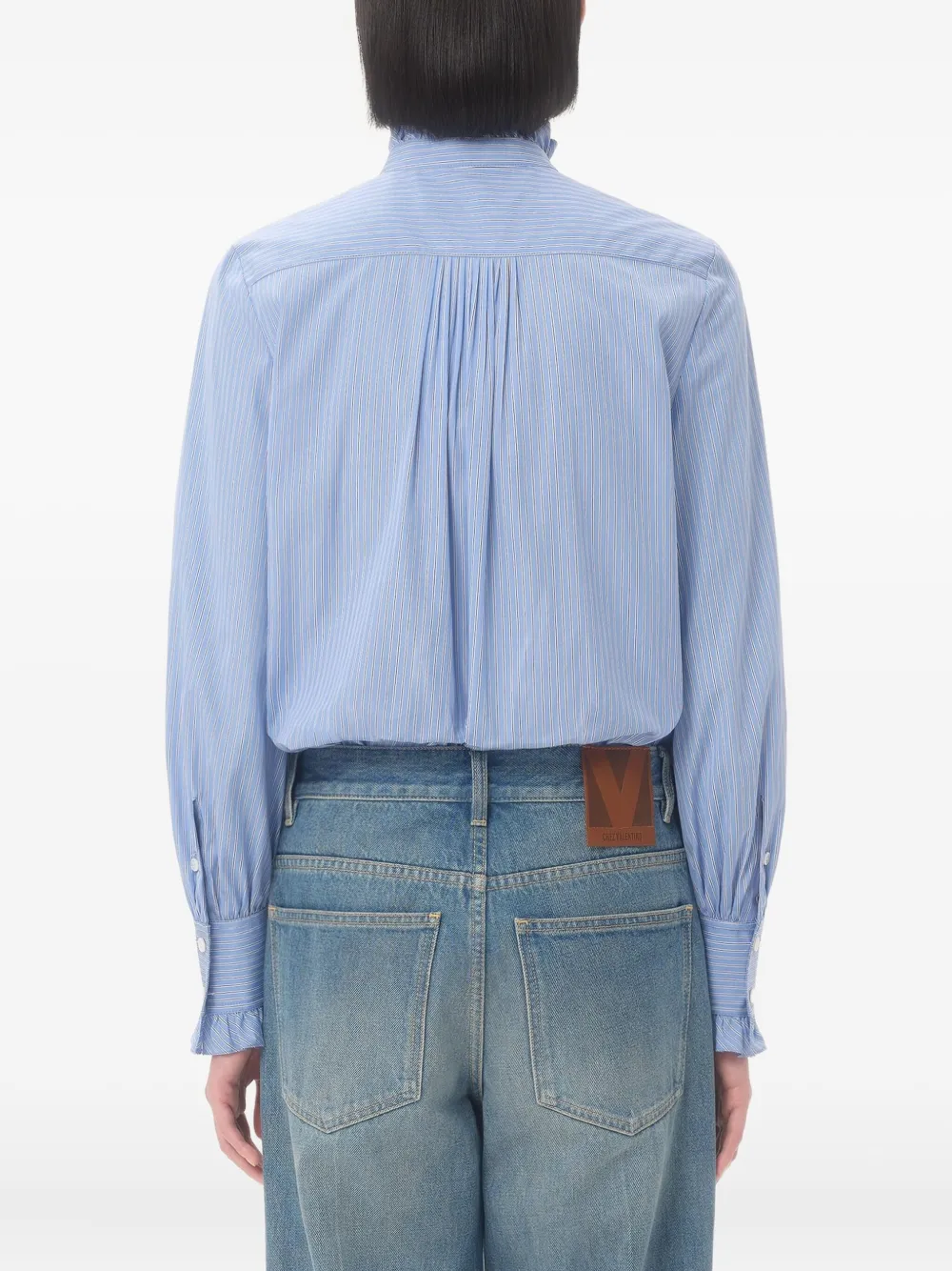 Valentino Garavani Blouse met ruches Blauw
