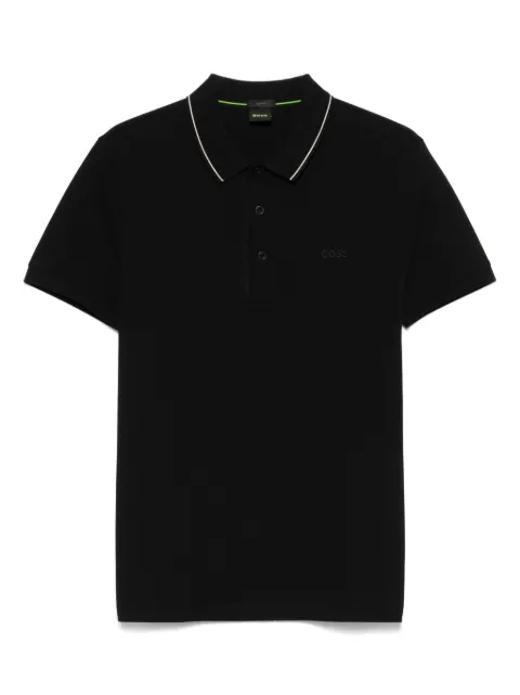 BOSS logo-embroidered polo shirt