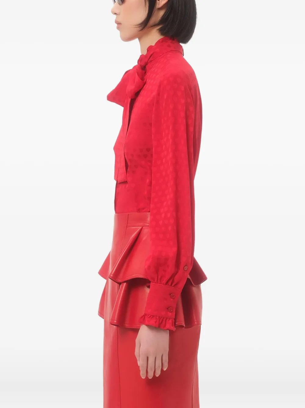 Valentino Garavani Cour de Coeur blouse Rood