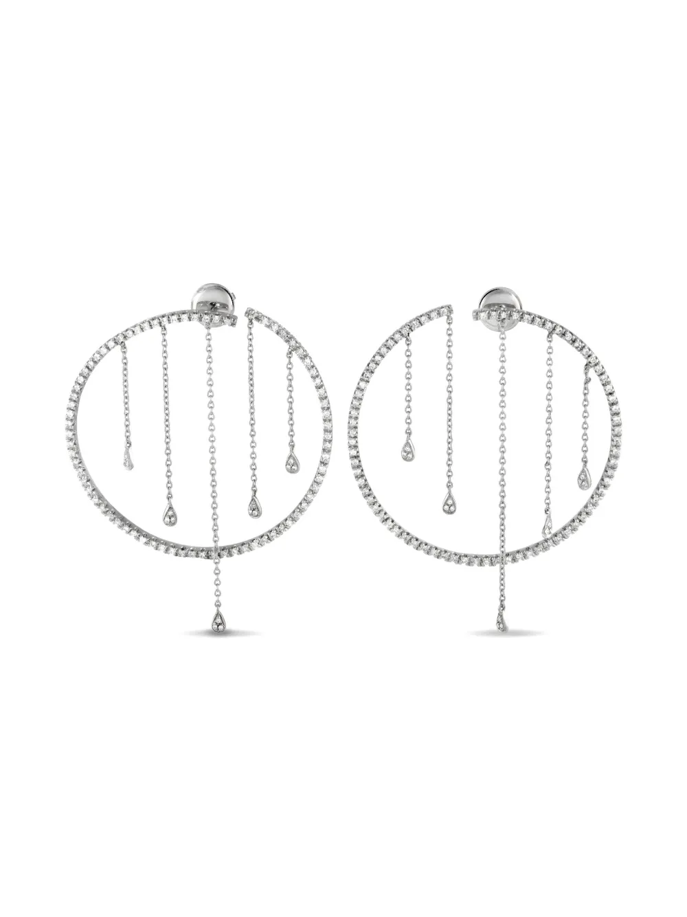 18K white gold diamond earrings