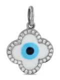 Aaron Basha 18K white gold Evil Eye diamond charm - Silver