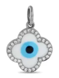 Aaron Basha 18K white gold Evil Eye diamond charm - Silver