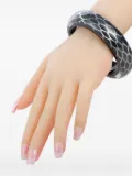 Calvin Klein Vintage geometric-pattern bangle bracelet - Black