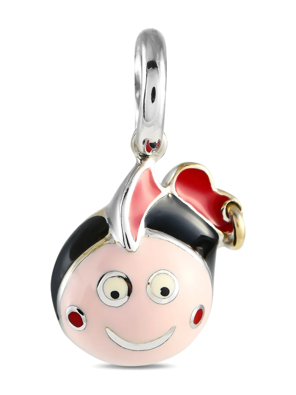 18K white gold Girl charm