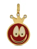 Aaron Basha 18K yellow gold diamond smiley-face charm