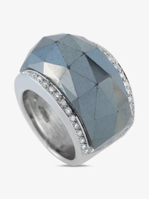 Stephen Webster 18K white gold hematite and diamond ring