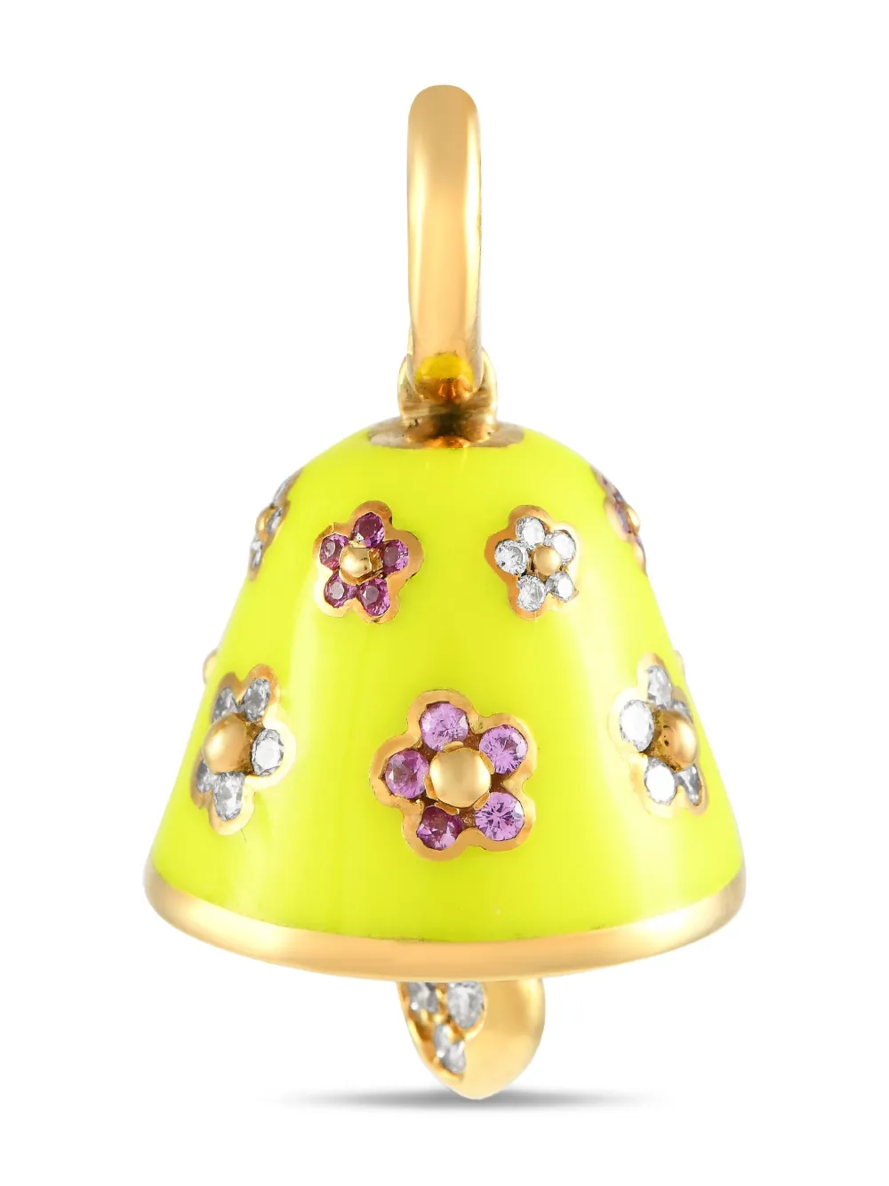 Aaron Basha pendentif Bell en or jaune 18ct serti de saphirs et de diamants | or | Image 1