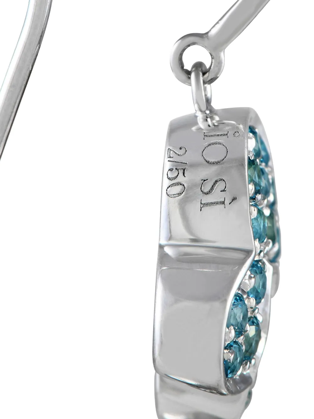Io Si 18K white gold gemstone and pearl earrings | Image 2