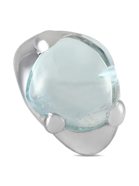 POMELLATO Pre-Owned anillo en oro blanco de 18kt con aguamarina
