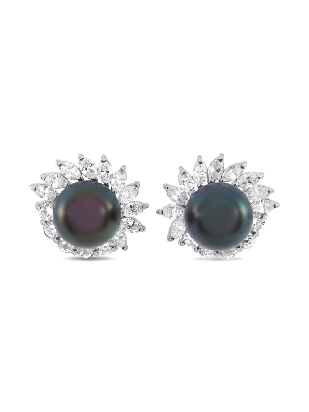 LB Exclusive ダイヤモンド&パール ピアス プラチナ - シルバートーン LB Exclusive ダイヤモンド&パール ピアス プラチナ - シルバートーン