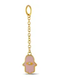 Aaron Basha 18K yellow gold Hamsa charm diamond pendant