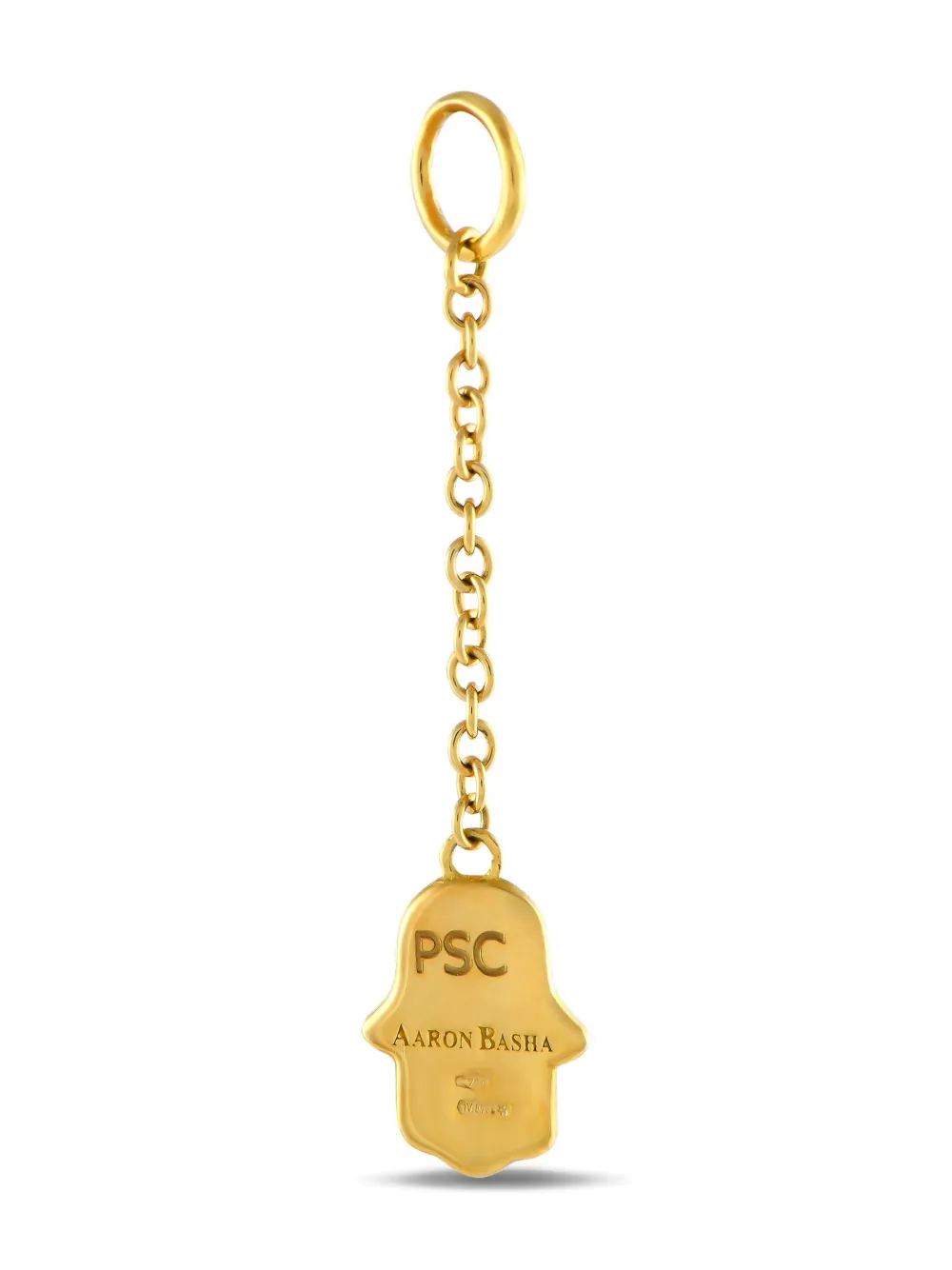 Aaron Basha 18K yellow gold Hamsa charm diamond pendant | Pre-Owned | Image 2