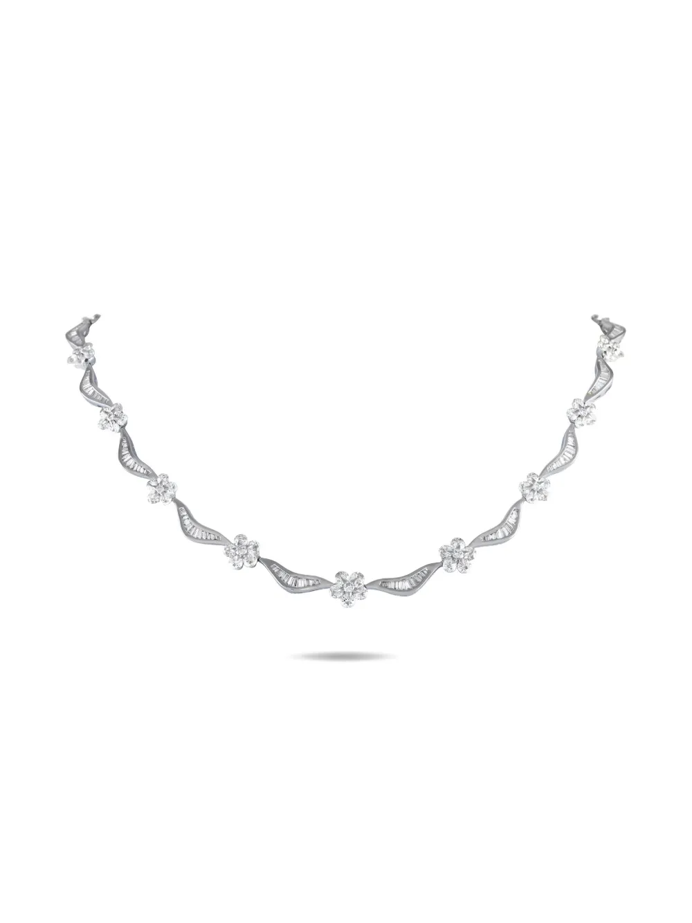 LB Exclusive ダイヤモンド ネックレス 18Kホワイトゴールド - シルバートーン LB Exclusive ダイヤモンド ネックレス 18Kホワイトゴールド - シルバートーン