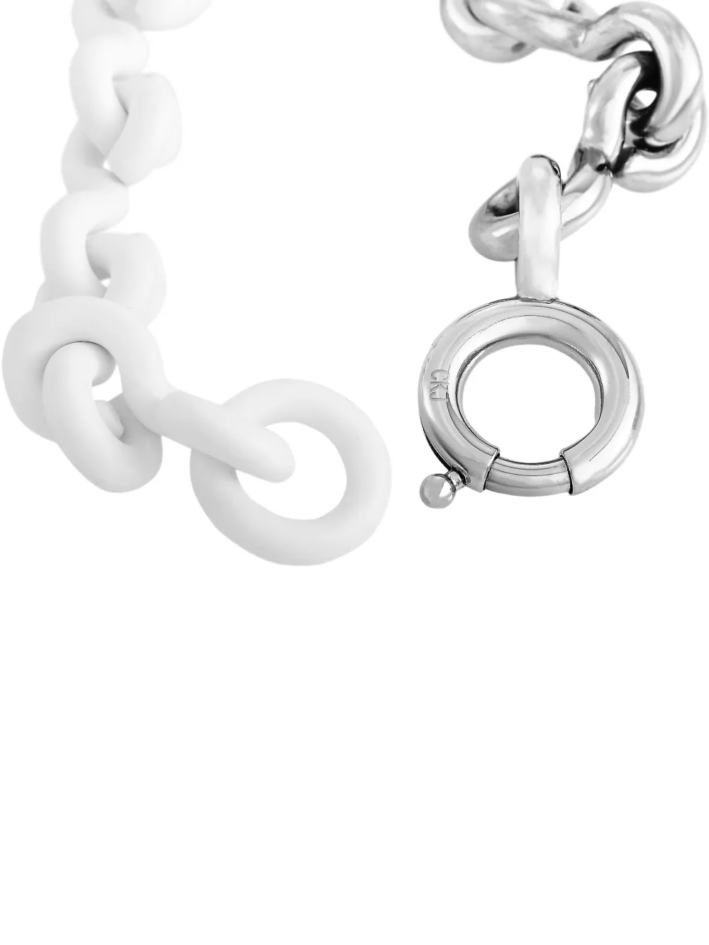 Pre-owned Calvin Klein Matte-finish Bracelet In Silver