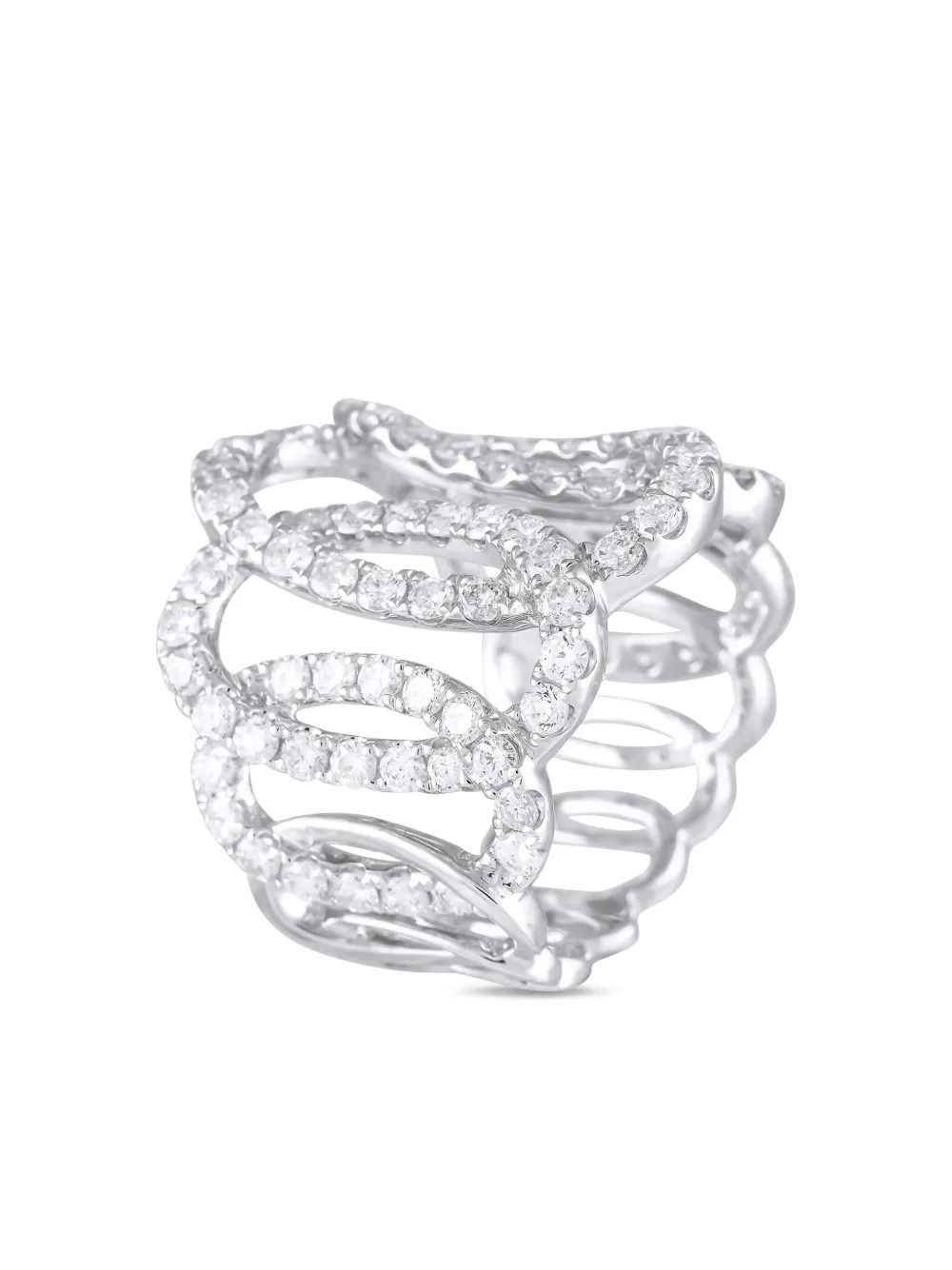 18K white gold diamond ring