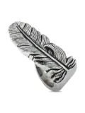 King Baby sterling silver feather ring