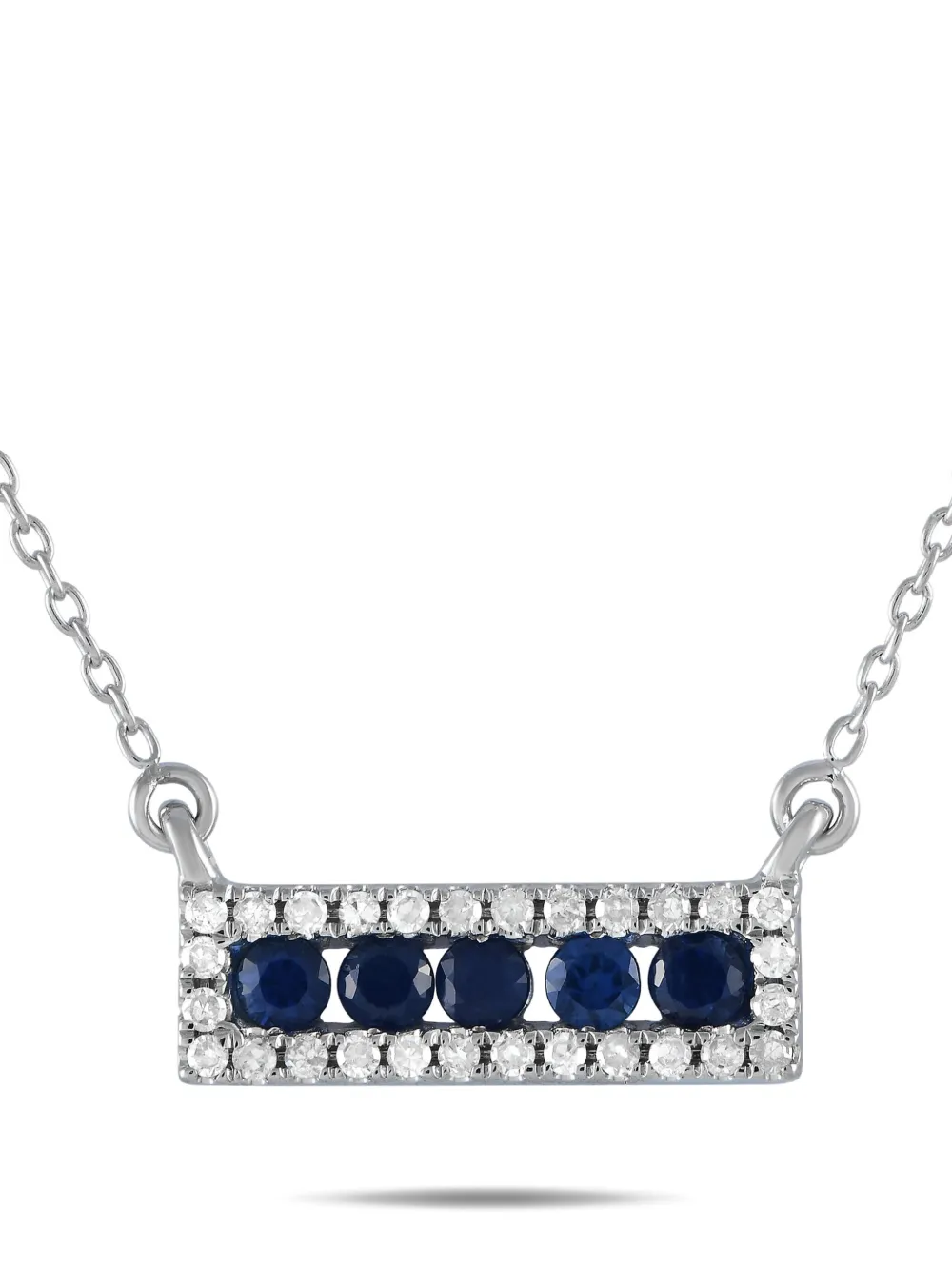 LB Exclusive 14kt white gold Sapphire necklace - Argento