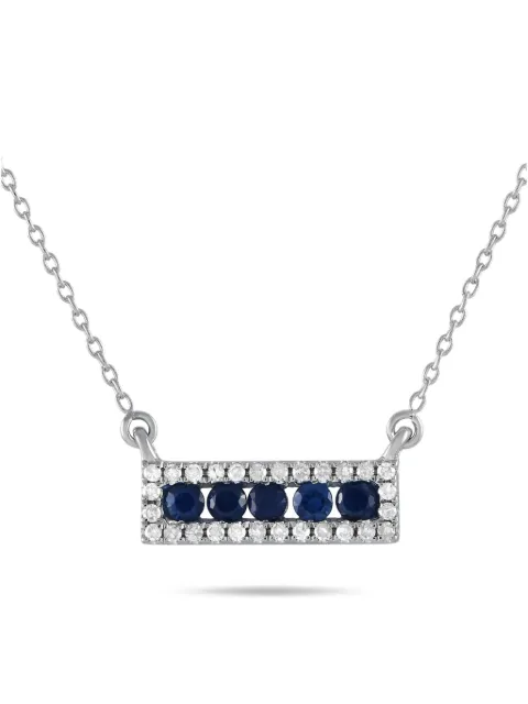 LB Exclusive 14kt white gold Sapphire necklace