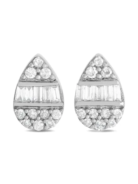LB Exclusive 14K white gold diamond stud earrings
