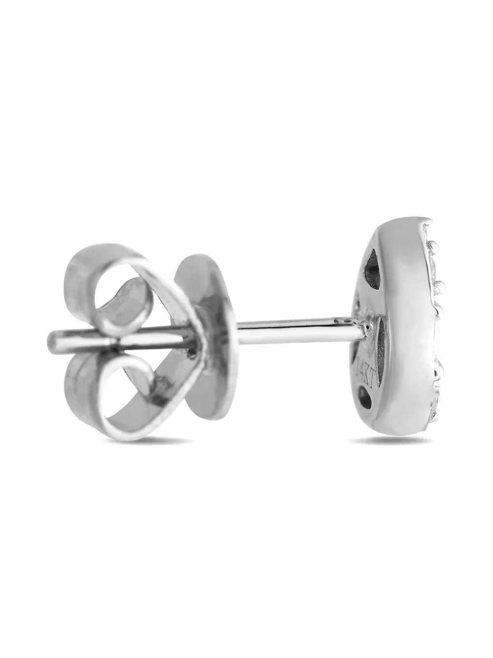 LB Exclusive 14K white gold diamond stud earrings | Image 2