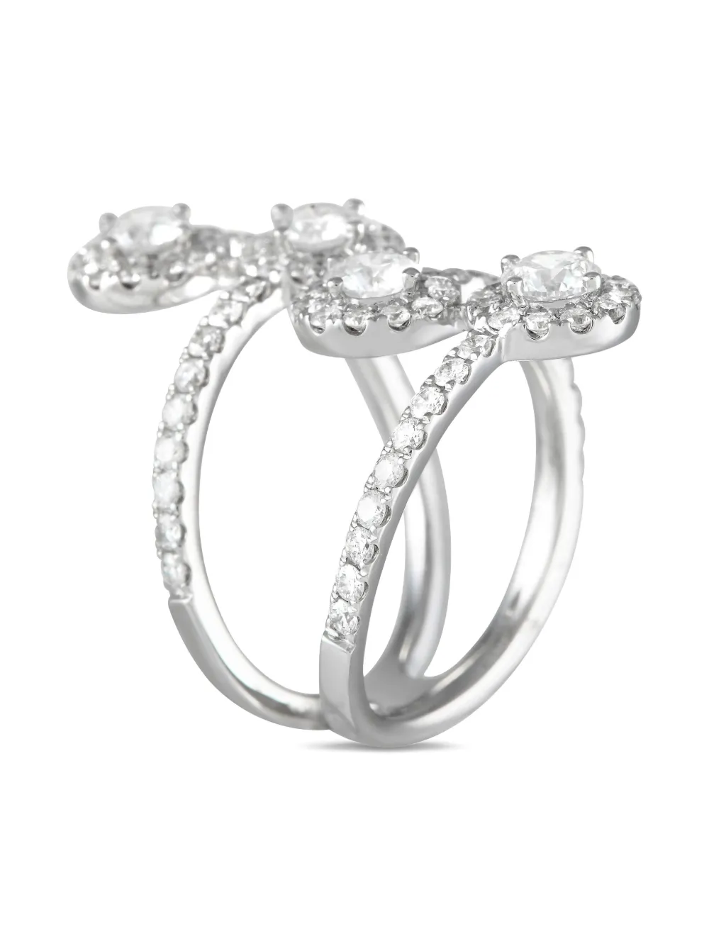 18K white gold diamond ring