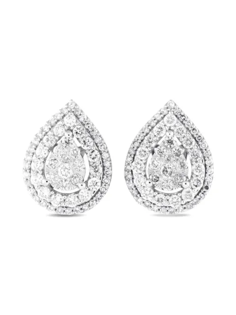 LB Exclusive 14K white gold diamond earrings