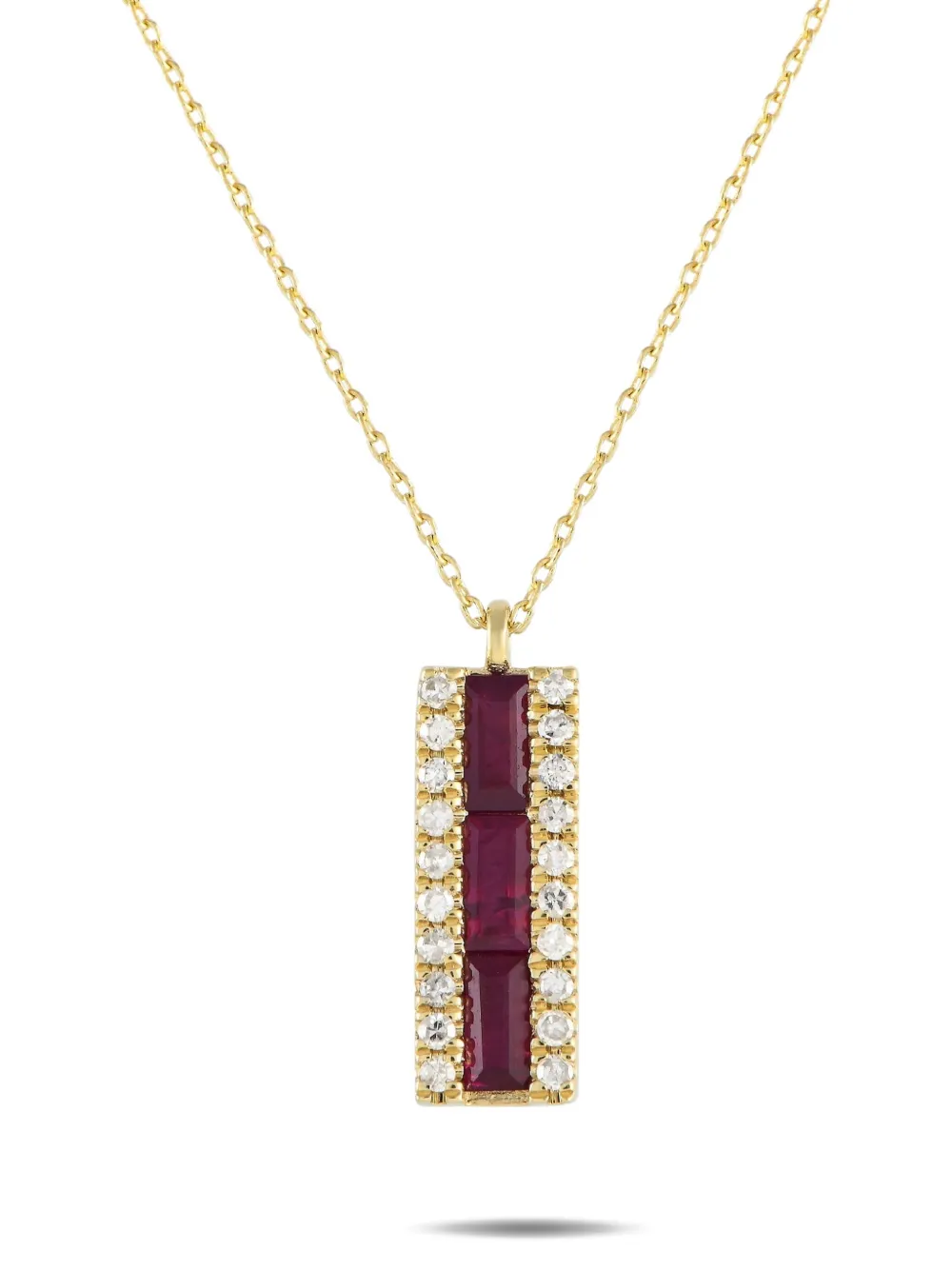 14kt yellow gold Ruby necklace