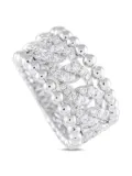 LB Exclusive 18K white gold Beaded Openwork diamond ring - Silver