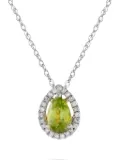 LB Exclusive 14kt white gold Peridot necklace - Green