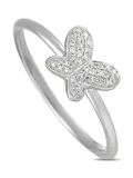 LB Exclusive 14K white gold Butterfly diamond ring