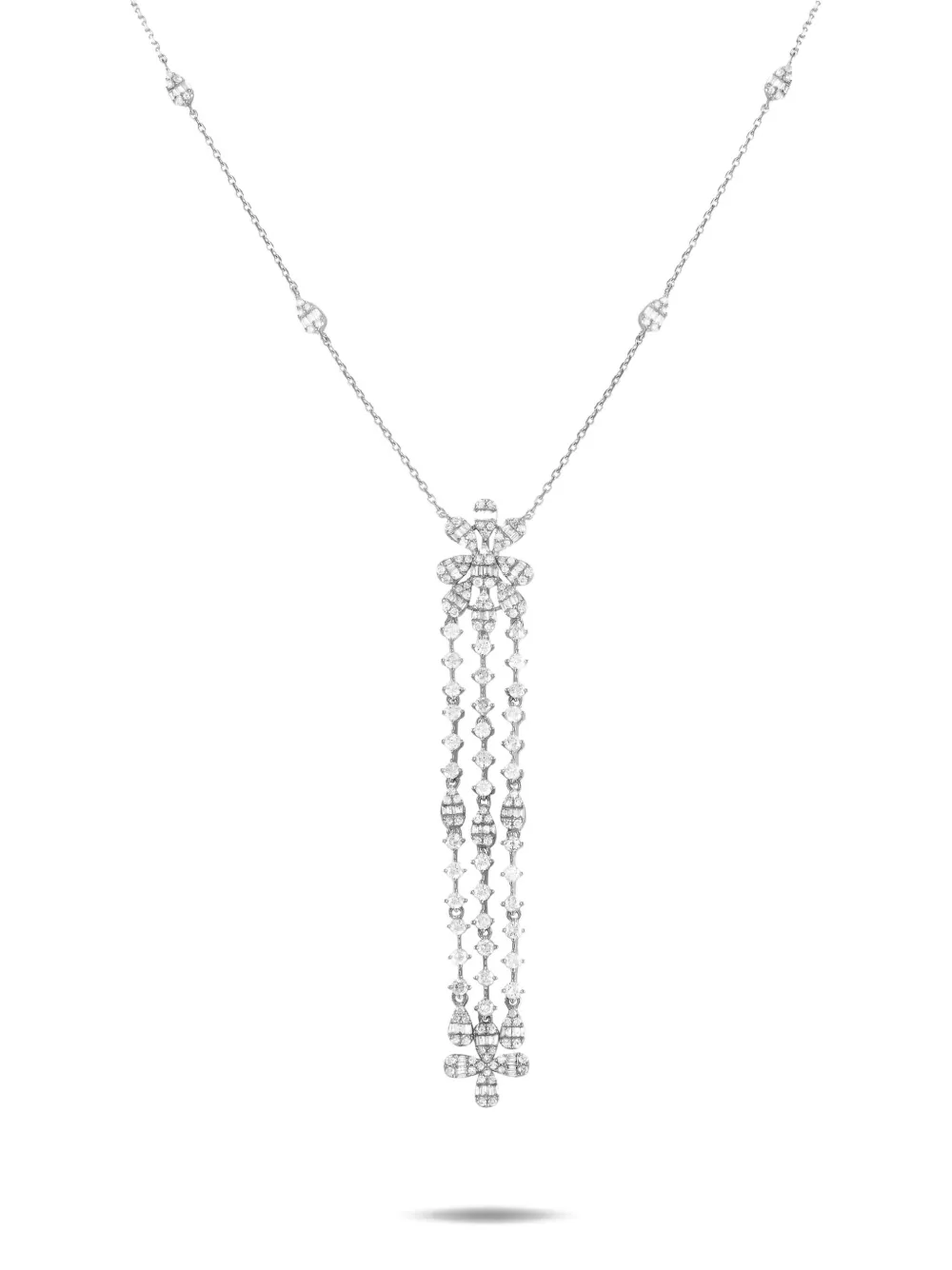 LB Exclusive 14K white gold diamond necklace | White | Image 1