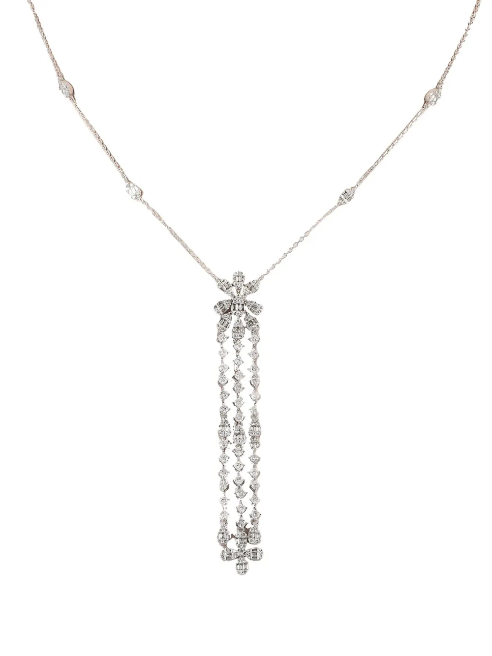 LB Exclusive 14K white gold diamond necklace | Image 2