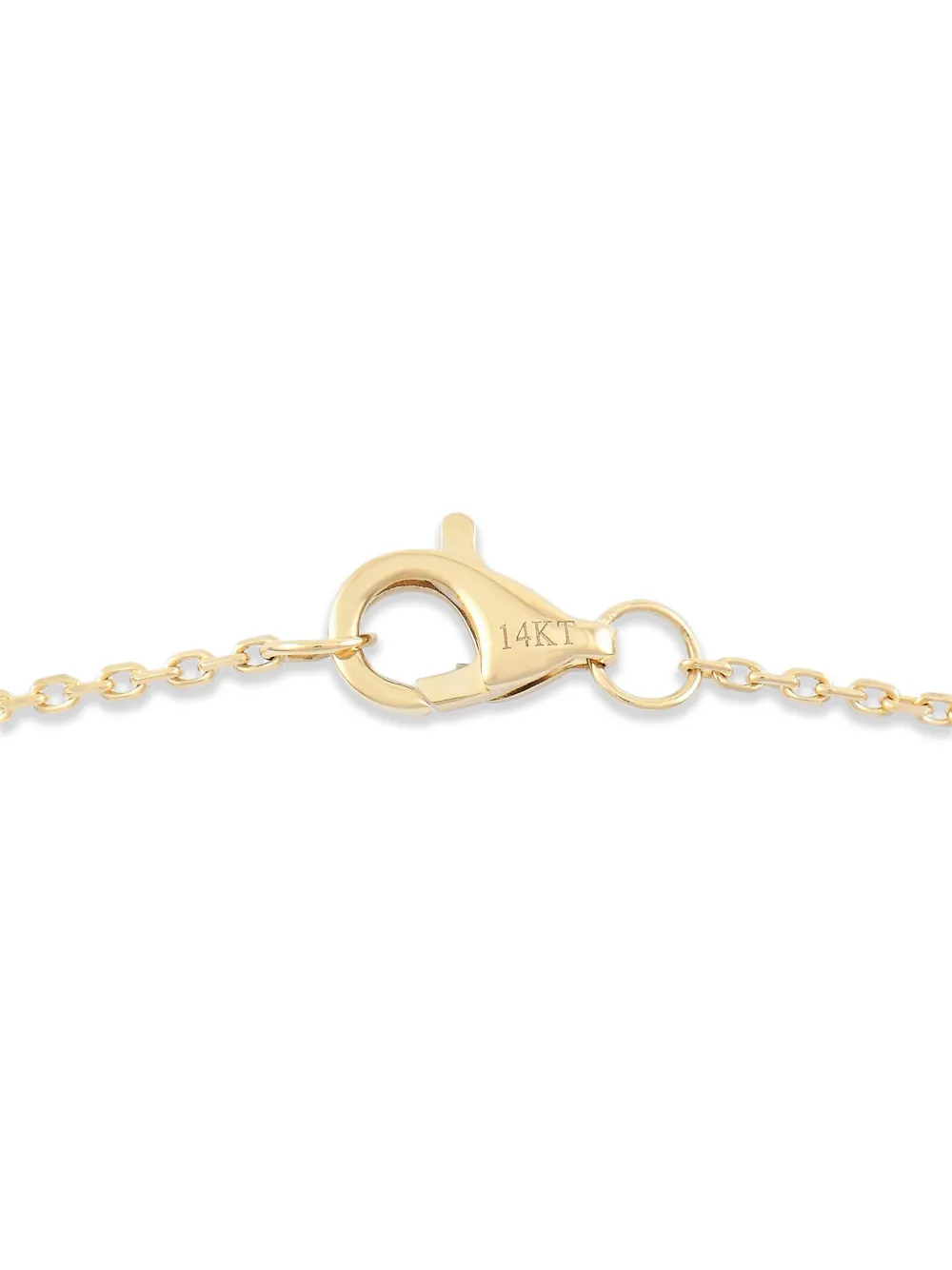 LB Exclusive 14K yellow gold Quatrefoil Station diamond necklace | Image 2