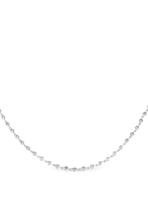 Collier en or blanc 18ct serti de diamants - LB Exclusive - Modalova