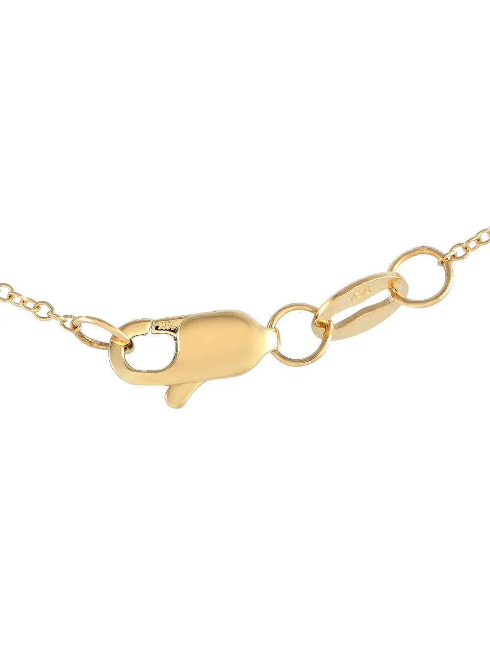 Pre-owned Lb Exclusive 14k Yellow Gold Flower Diamond Necklace