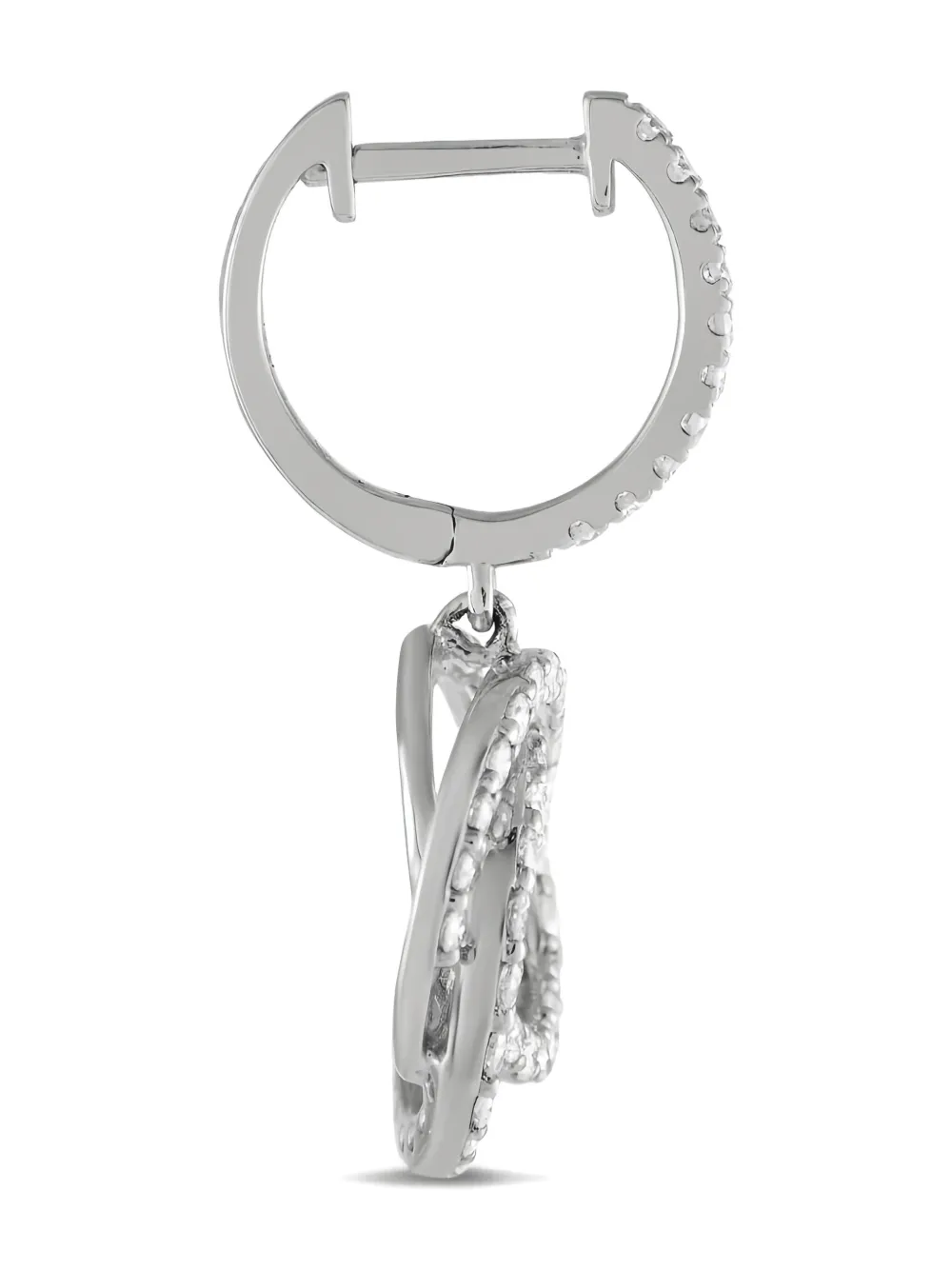 LB Exclusive 14kt white gold diamond drop earrings | Image 2