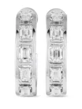 LB Exclusive 18K white gold diamond hoop earrings - Silver