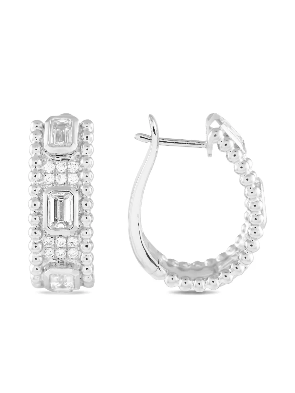 18K white gold diamond earrings
