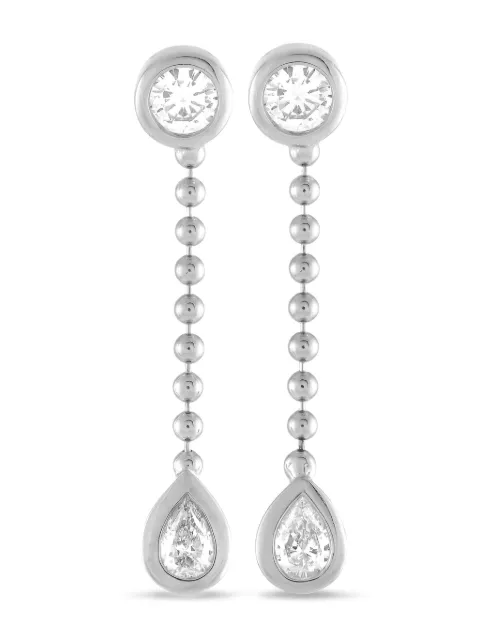 LB Exclusive Orecchini pendenti in oro bianco 18 carati con diamanti
