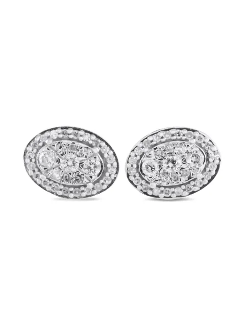 LB Exclusive 10K white gold diamond earrings